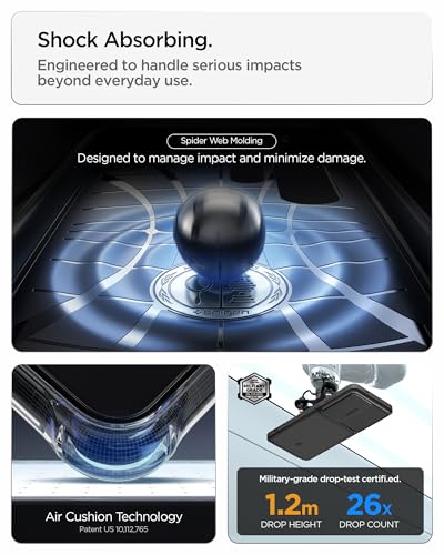 Image of Spigen Optik Armor | Samsung Galaxy S26 Ultra Case [Camera Protection] [Air Cushion Protection] Galaxy S26 Ultra Back Cover | TPU+PC - Black