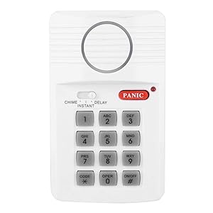 Sistema de Alarma de Puerta Seguridad para el Hogar Teclado de Emergencia Sirena de Alarma Protección del Hogar Premium 3 Configuraciones Teclado de Seguridad con Botón de Pánico