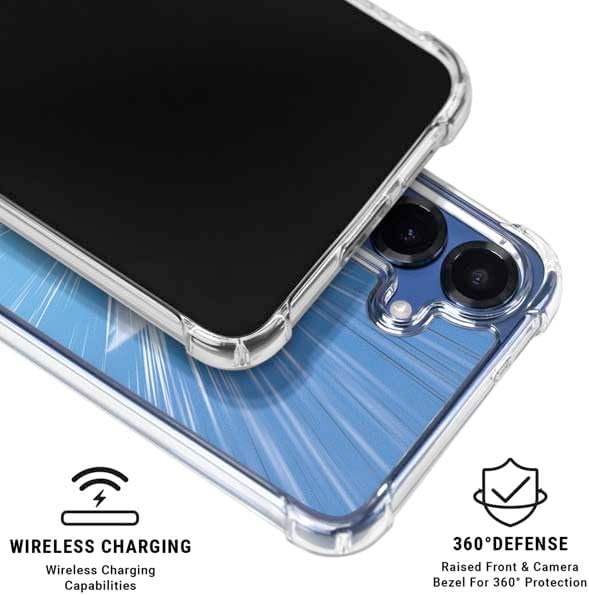 Skinit Clear Phone Case Compatible with Galaxy S25 - Officially Licensed Dragon Ball Z Goku and Nimbus Design