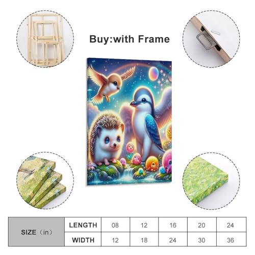 Décoration murale hérisson sur toile pour égayer votre maison - 2