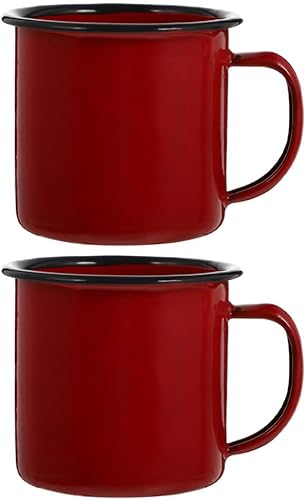UPKOCH Vaso de chupito vintage y taza de café - Tazas de café y té, tazas de espresso y cerveza, metal de hierro, viaje y multifunción