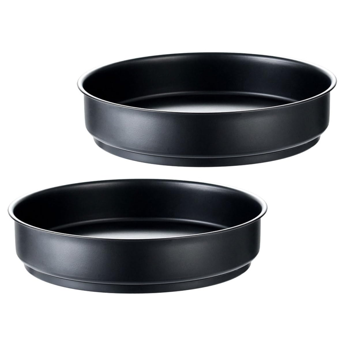 2 Scaffali Portatili Girevoli in Acciaio Inox Nero, Vassoi Portaoggetti per Spezie da Cucina Multifunzionali, Organizer Compatto per Barattoli e Utensili in Cucina