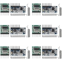 6pcs 433mhz Wireless RF Transmitter and Receiver Wireless 4 Channel Output Link Kit with 1527 Learning Code for Remote Control