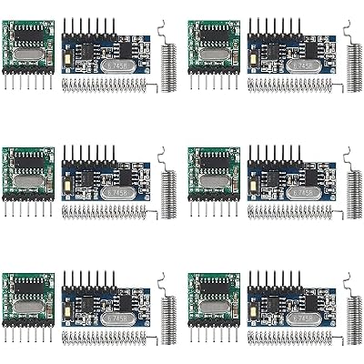 6pcs 433mhz Wireless RF Transmitter and Receiver Wireless 4 Channel Output Link Kit with 1527 Learning Code for Remote Control