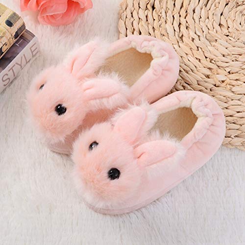 Chuangli Toddler Boys Girls Rabbit Bootie Slippers Soft Plush Warm Cartoon Bunny Non-Slip Winter House Shoes #TOP4