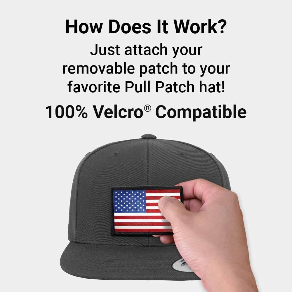 Pull Patch Flat Bill Premium Snapback Hat Baseball Tactical Cap | 2x3 in Loop Surface to Attach Patches