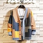 GURUNVANI Cardigan Sweater for Men Knitted Long Sleeve Sweaters with Buttons - Image 4