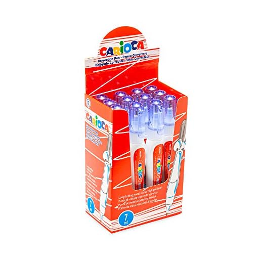 Carioca CORRECTOR PEN |40152 - Correttore a Penna, Punta Metallo, 7 ml, 12 pezzi