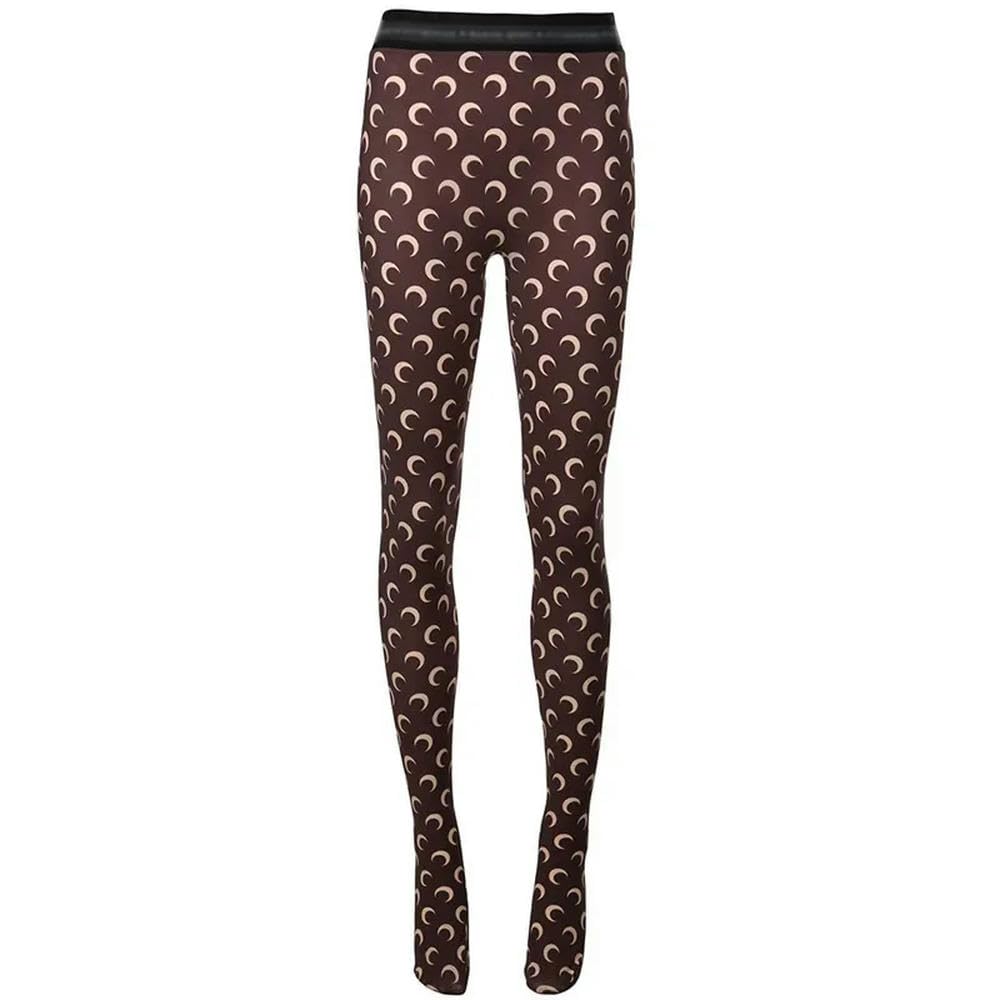 ZBDP - Tuta da donna alla moda, elastica, con stampa, estiva, casual, senza cuciture, aderente, sottile, leggings a vita alta