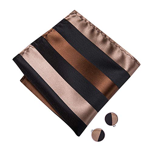 Image of Dubulle Mens Paisley Striped Bowtie Set Pre-tied Bowtie for Men and Pocket Square Set Wedding Business
