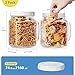 Sovietiep 2 Pack Glass Wide Mouth Mason Jars, 74 oz Large Mason Jars with Handles for Sealing, Glass Jars for Food Storage, Overnight Oats, Dry Food, Snacks, Candies, DIY Projects