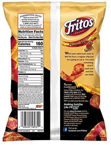 NEW Fritos Flamin Hot Flavored Corn Chips - 9.25oz (4) - Thumbnail 2