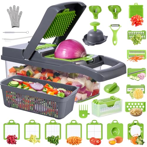 26 in 1 Vegetable Chopper,mandoline slicer for kitchen,veggie chopper,food chopper
