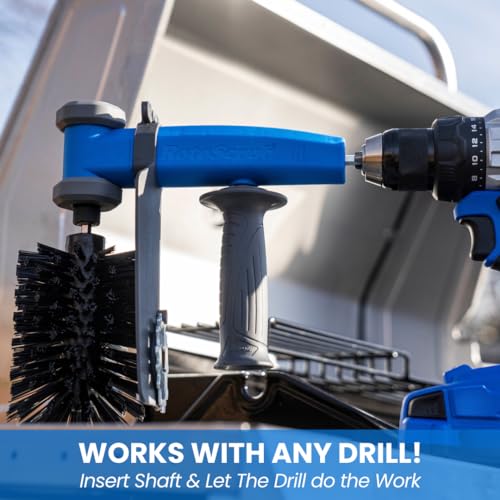 RotoScrub Grill Brush, Cleaning Kit, Drill Attachment, Grill Cleaner, No Metal, BBQ Grill Brush, Perfect for Removing Rust, Grime, Grease, and More - Thumbnail 5