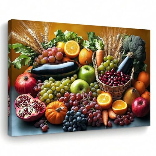 Impression sur toile haut de gamme XINBAO nature morte de la ferme 30x45 cm encadrée