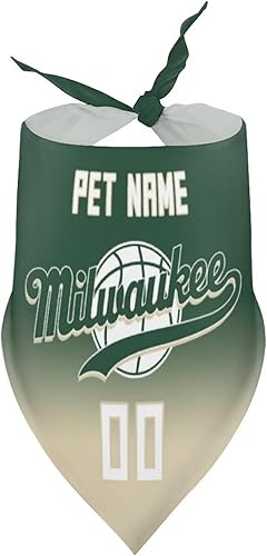 Miniatura 11 de Bandana personalizada para perro de baloncesto para perro, bufanda para mascotas, color del equipo con nombre y número de nombre, regalos
