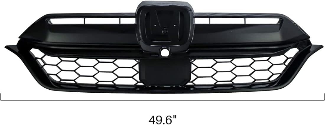 BST BSSP Front Bumper Grille, Upper Black Grill Mesh Compatible With 2020 2021 2022 Honda CR-V CRV Honeycomb Grille
