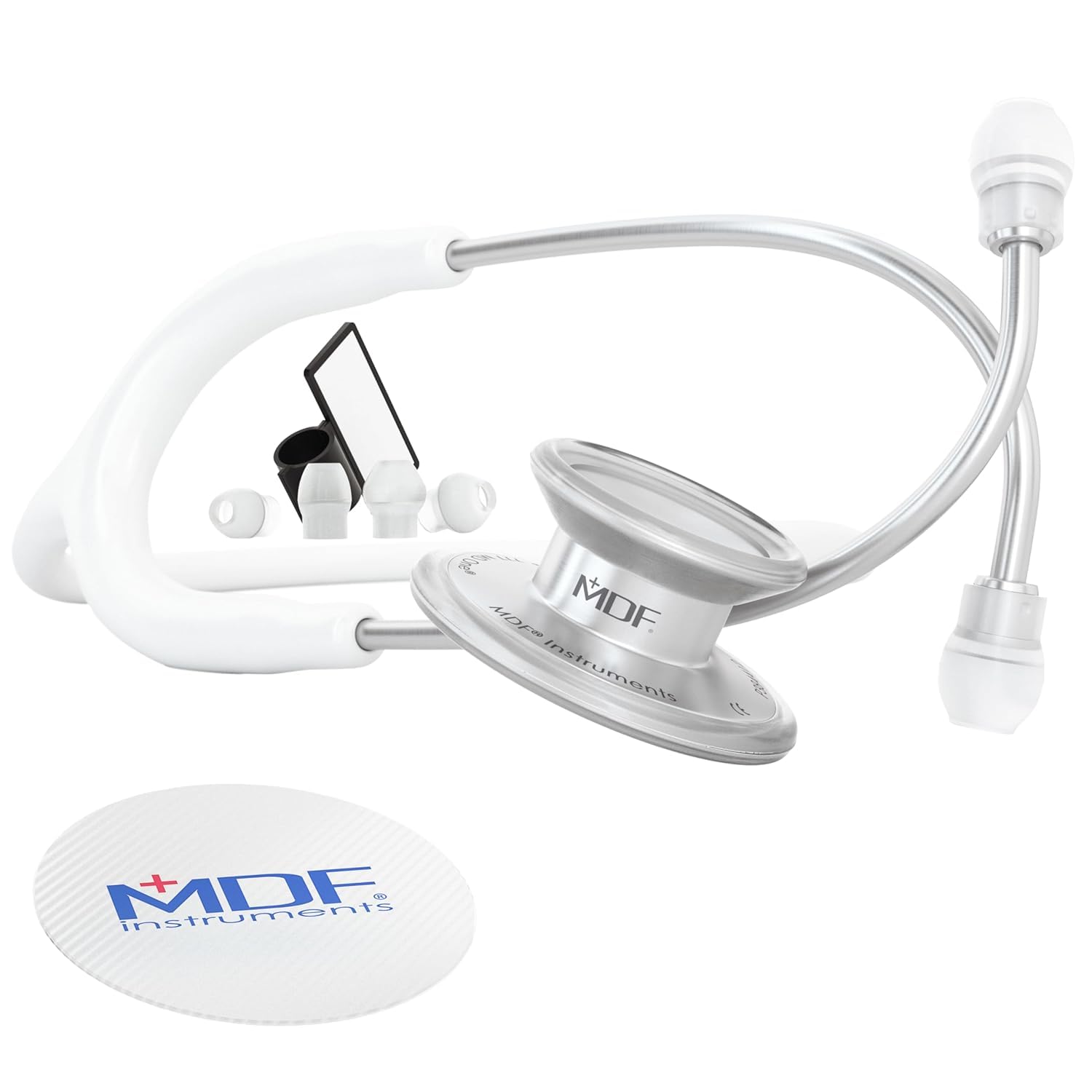 MDF Instruments, MD One Epoch Titanio Stetoscopio - Garanzia a vita & Programma-componenti-gratuite-a-vita (MDF777DT-29) (Bianco)