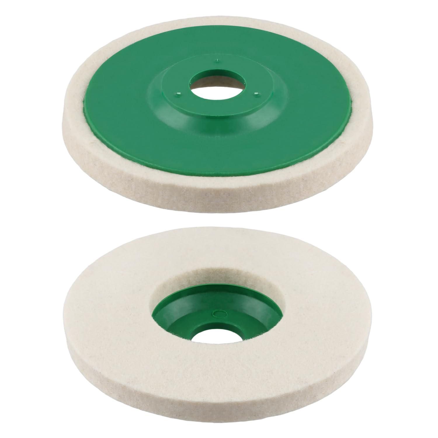 QWORK 3-częściowa tarcza polerska z filcu 125mm, tarcza polerska z filcu wełnianego, tarcze polerskie do szlifierek podwójnych, do polerowania metalu, stali nierdzewnej, drewna, kamienia
