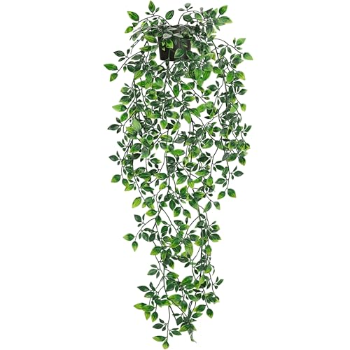 Der Rose 34'' Hanging Fake Plant - Indoor/Outdoor Decor
