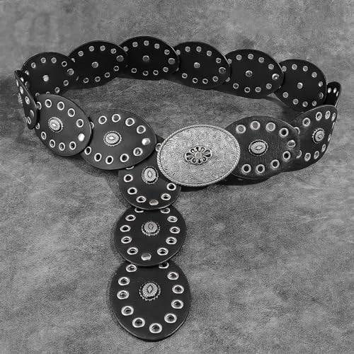 Oval Discs Grommet Belt Chain For Dress Chain Belt For Women Waist Chain Belt Carving Waist Chain Western Belt3