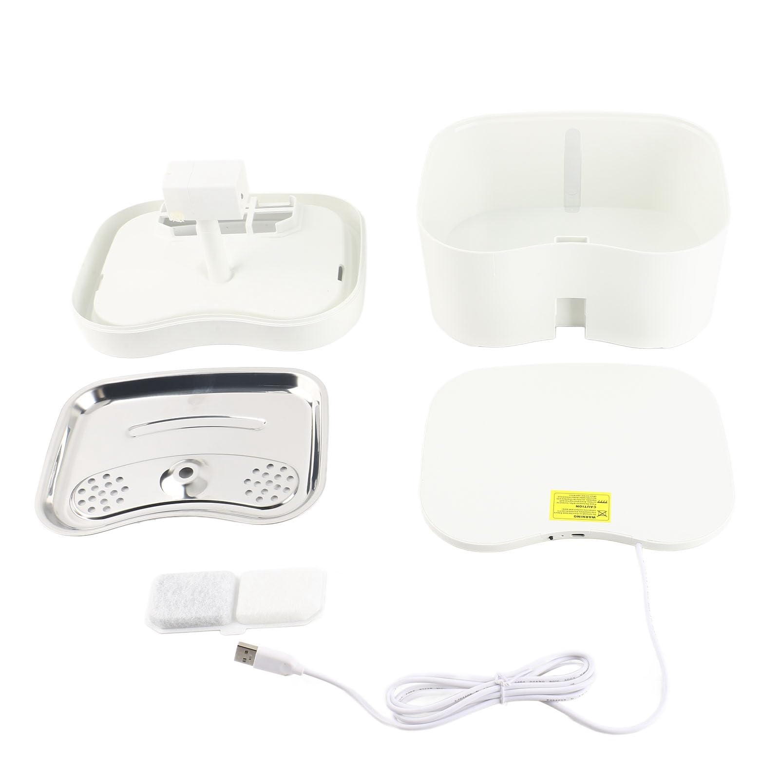 EMUKOEP Dispensador Automático de Agua para Gatos, Diseño de Flujo de Agua Doble, Bebedero para Mascotas para Gatos Inteligentes, Fuente de para de Acero Inoxidable Escena aplicable: Amantes de los en