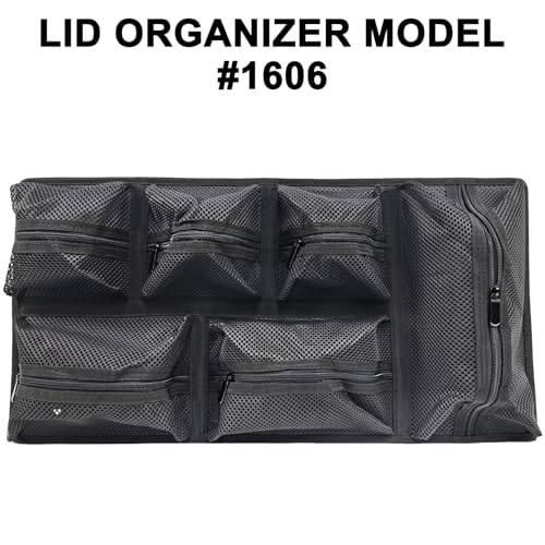 Image of LAFENLIN UPGRADED Lid Organizer for Pelican 1606 Case, 6 Thick Mesh Pockets Storage Organizer, Fits Camera Cases, Diving Dry Boxes, Hard Cases & Toolboxes, Includes Screws & Hook and Loop, Durable