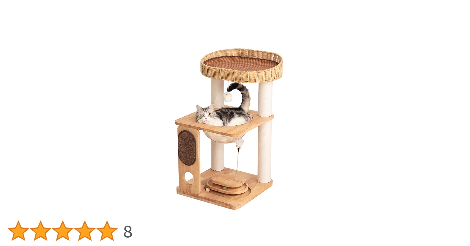 キャットタワー 木製 165cm スリム 宇宙船 据え置き　フェルトボール dショッピング |キャットタワー 木製 宇宙船付き 据え置き型 高