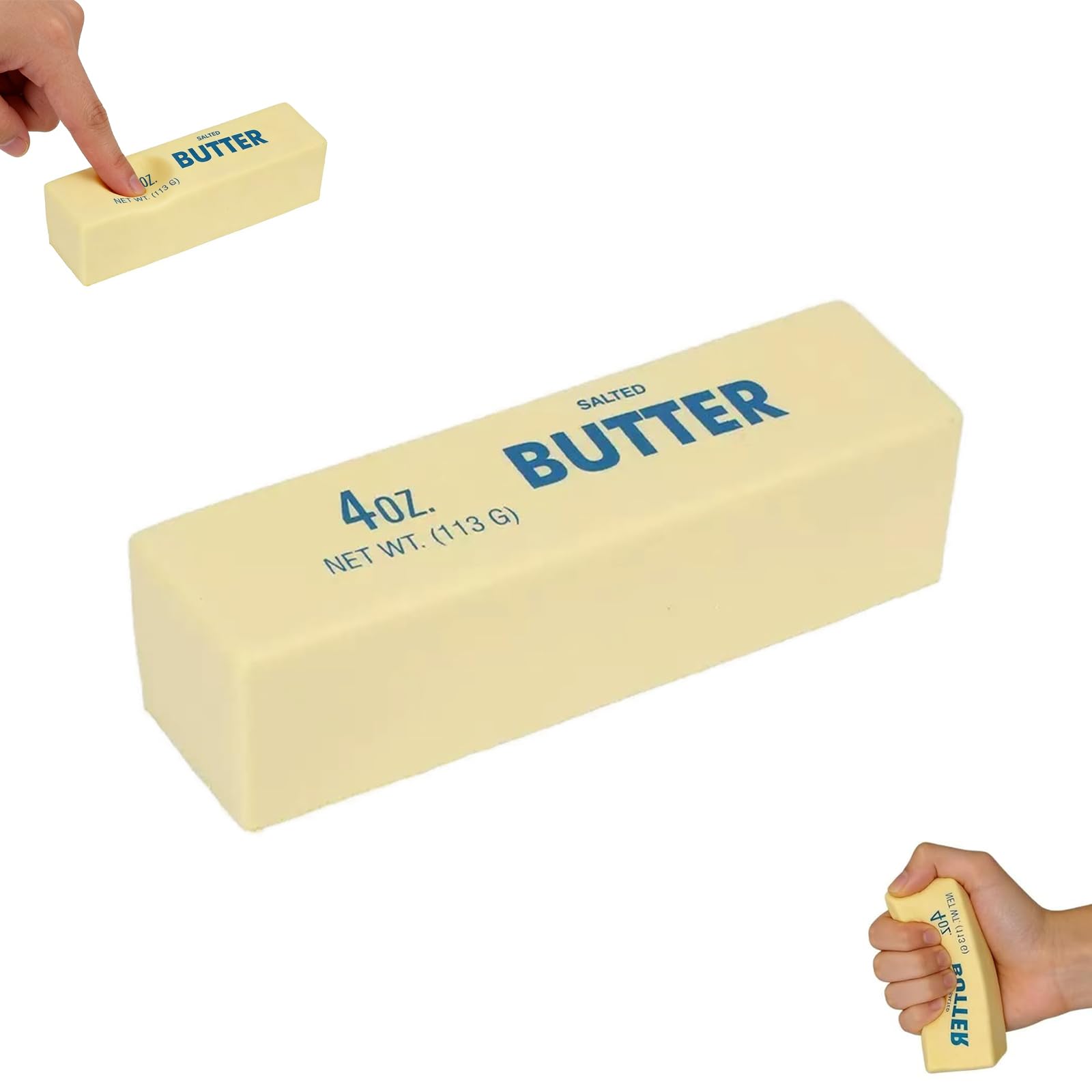 Butter Squishy, Squeeze Butter Toy, Butter Stick Squishy Stress Toy, Portable Decompression Sensory Toy, Anxiety Relief Fidget Toy for Kids Adults Office Home (1PCS)