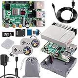 【Tolles Retro-Gaming-Erscheinungsbild】 Enthält 2 klassische Gamepads im USB-SNES-Stil und ein Pi 4-kompatibles Gehäuse im NES-Stil mit einfachem Zugriff auf alle Ports.