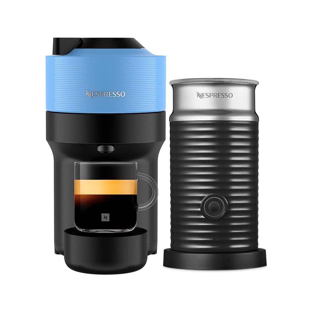 Combo Cafeteira Espresso Nespresso Vertuo Pop Azul Pacífico +