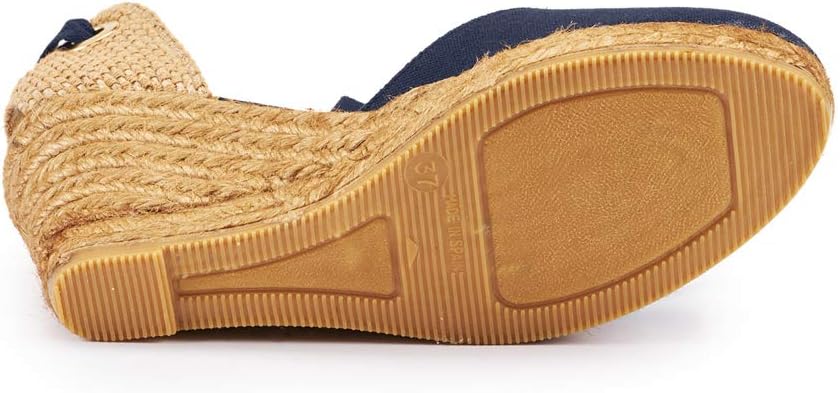 Viscata Sagaro Espadrille Canvas Wedges with Ankle Laces Spain Handmade 2 ½” Heel Women's Sandals with Breathable Organic Cotton Canvas and 100% Natural Jute for all Occasions: Casual, Work, Party - Image 6