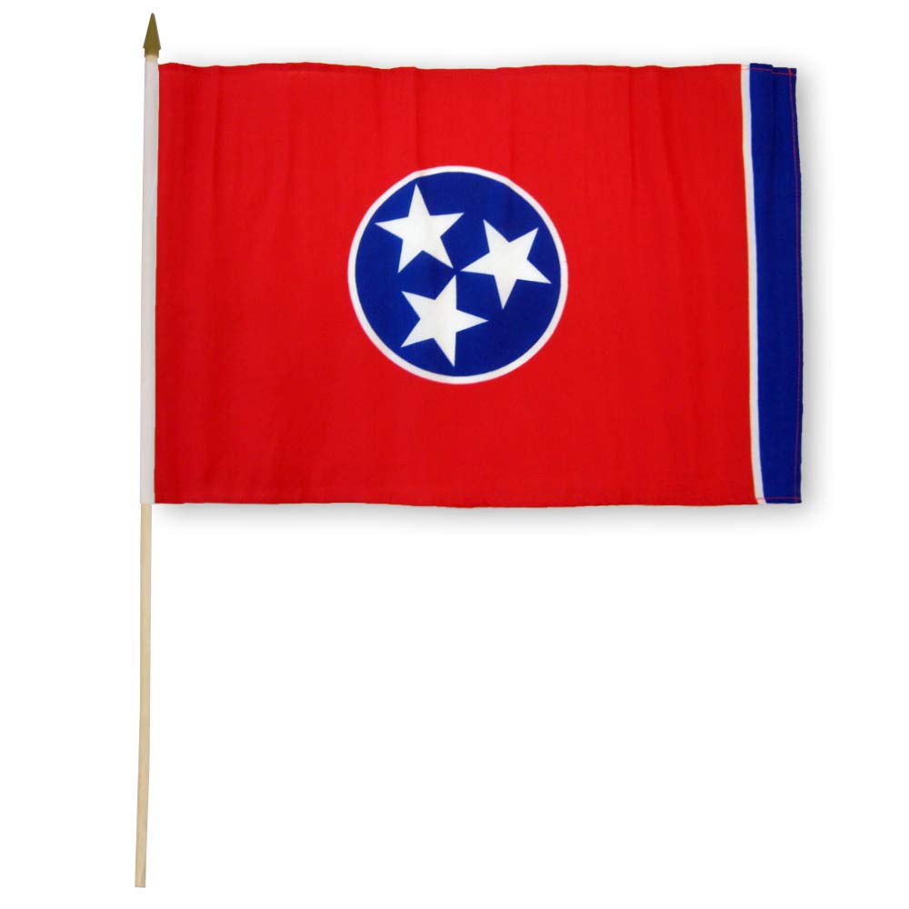 Flags Importer STI-Tennessee Dozen 12x18” Stick Flags, Multicolor