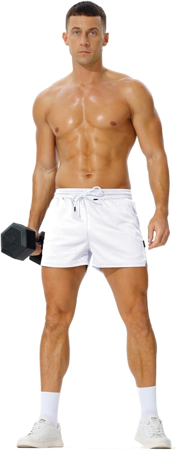 AIMPACT Mens Mesh Running Shorts 3 Inch Quick Dry Lightweight Gym Workout Athletic Shorts for Men with Pockets - Image 2