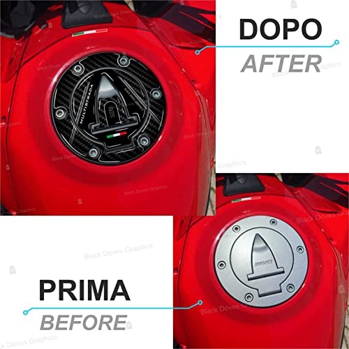 3D-Aufkleber kompatibel mit Tankdeckel Ducati Multistrada 950 1200 1260 S V2