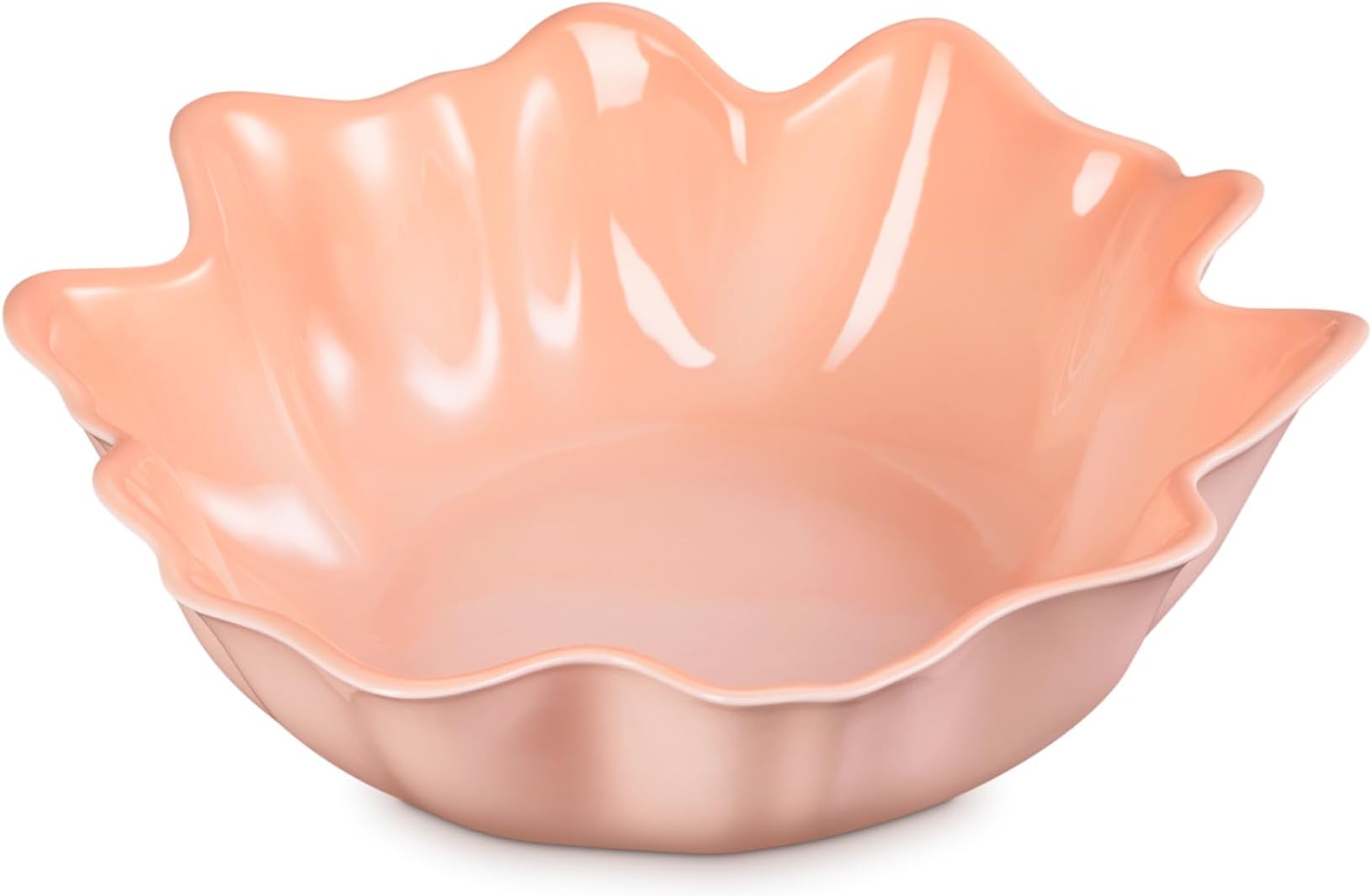 Stoneware Iris Serving Bowl, 15", Peche