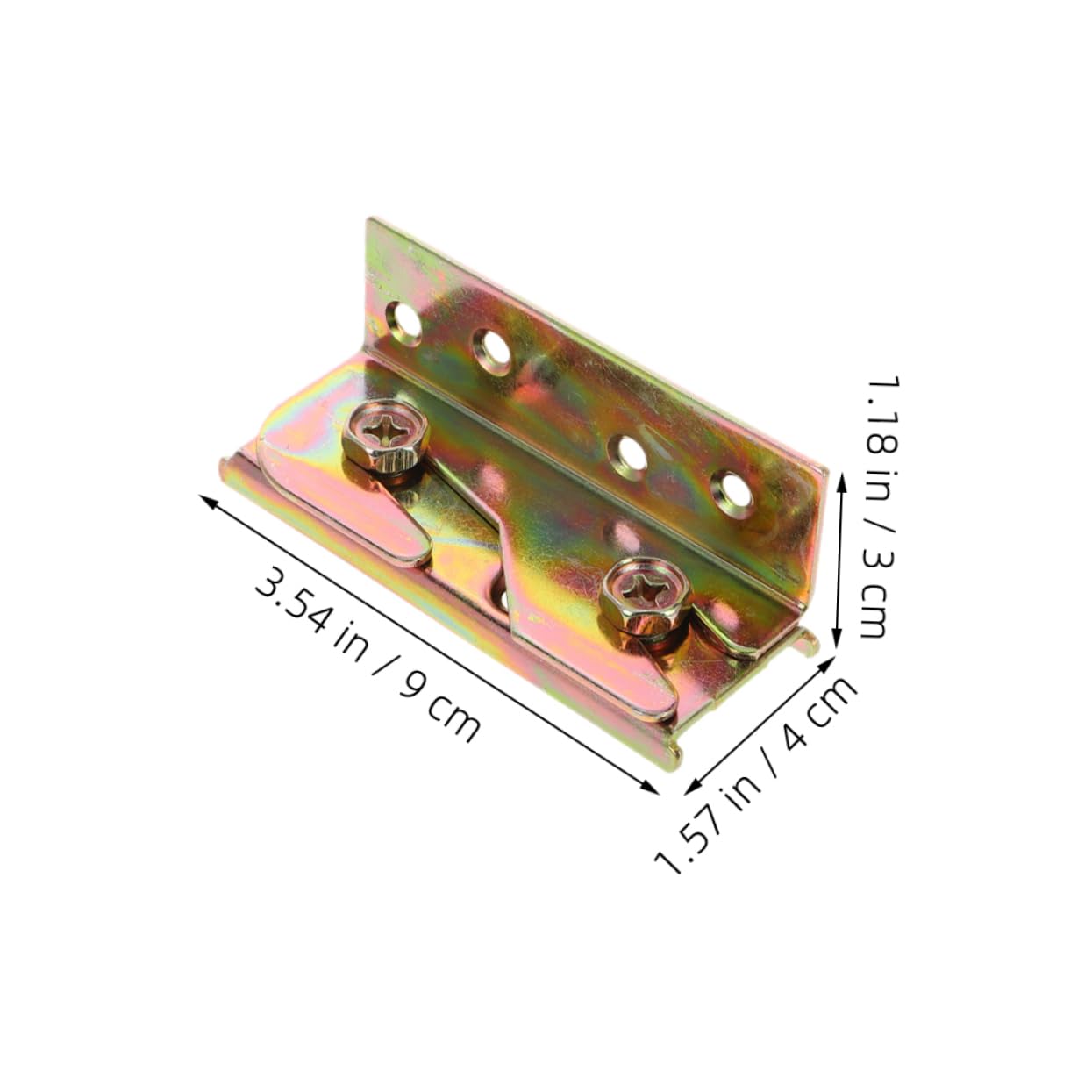 ULTECHNOVO 12pezzi Kit di Ferramenta per Sponde del Letto in Ferro da Staffe di Collegamento per Telaio del Letto con Viti per Montaggio Fai da Te Accessori Invisibili per Supporto Robusto