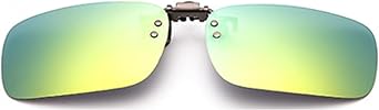 Onrtry Polarized Clip-On Flip Up Sunglasses Over Prescription Glasses for Women Men Metal Clip Rimless Sun Glasses