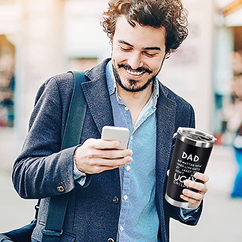 Fathers Day Funny Gifts For Dad Men Husband Grandpa Him From Daughter Son Children Wife, 20Oz Tumbler Cup With Straws, Lids-Birthday,Christmas,Retirement, Anniversary Presents Idea For Papa,The Elders #TOP4