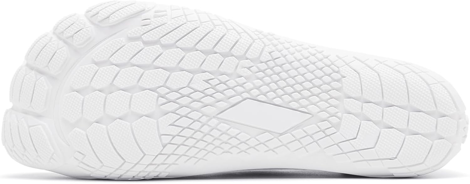 Racqua Water Shoes for Women Men Comfortable Swim Shoes Outdoor Sport Barefoot White 7.5 Women/6.5 Men - Image 6