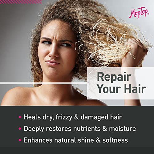 Moptop Deep Conditioner, Wavy, Curly & Coily, Color Or Chemically Treated & Natural Hair Moisturizing Mask, Made W/ Aloe, Sea Botanicals & Honey That Reduces Frizz Increases Moisture & Manageability #TOP1
