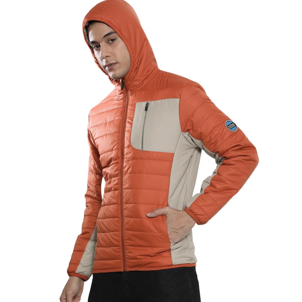 the indian garage co Men Slim Fit Solid Puffer Jackets-picture-41