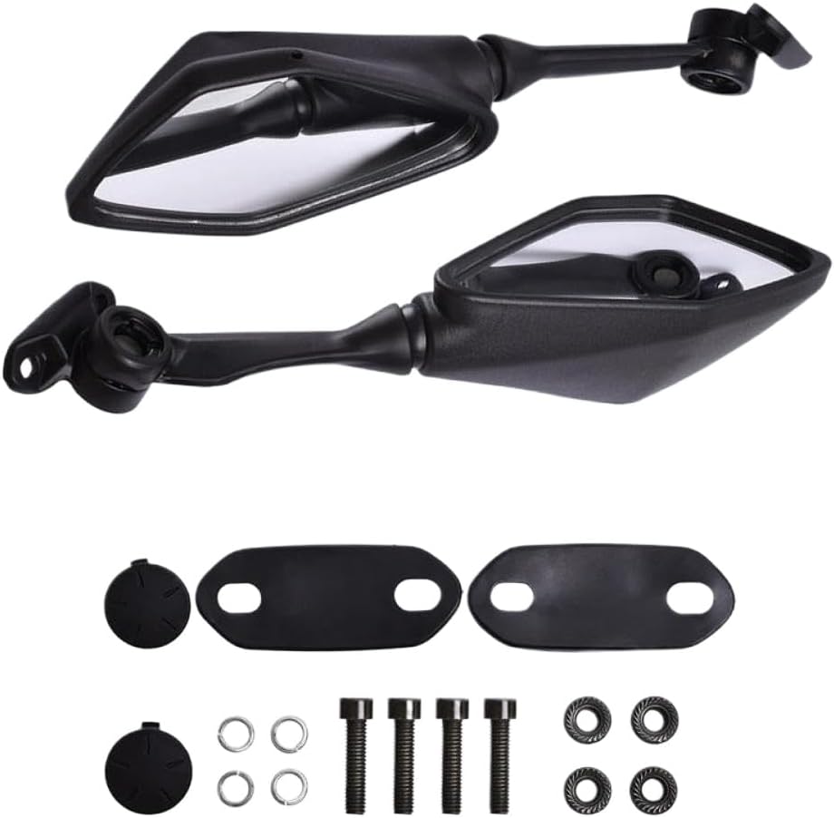 Motorcycle Rearview Side Mirrors 1 Pair Anti Fall Folding Compatible With Ninja250 2013 2018