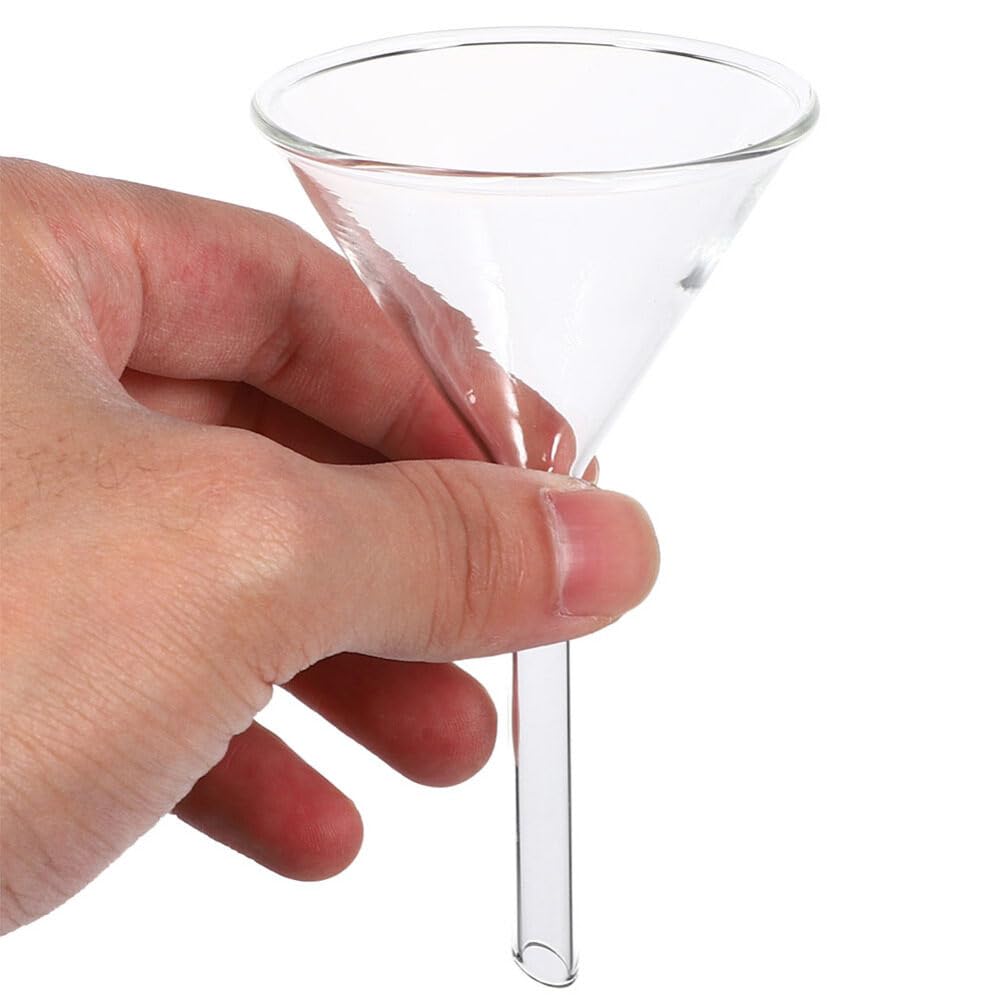iplusmile 3 Pack Glass Funnel 60mm (2.36 Inch), Borosilicate Laboratory Funnels with Short Stem, Scientific FillingFunnel Set for Precise Liquid Transfer, Filtering in Chemistry, Lab & Industrial Use