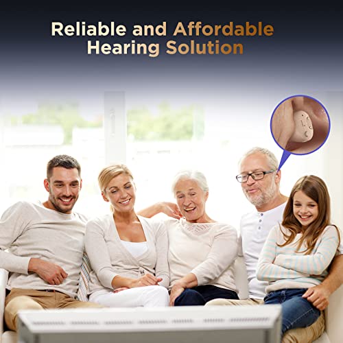 Aimsumy Hearing Aids For Seniors Rechargeable With Noise Cancelling - Nearly Invisible Digital Hearing Aid For Adults #TOP6