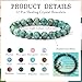 FIRAZIO 12Pcs Natural Stone Beaded Bracelets for Women Men Semi-Precious Gemstones Bracelets Crystal Bracelet Unisex Adjustable Stretch Bracelets (8MM)
