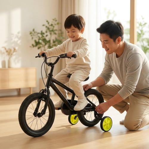 Ruedines de entrenamiento antirvuelco para bicicletas infantiles amarillas Harilla 6