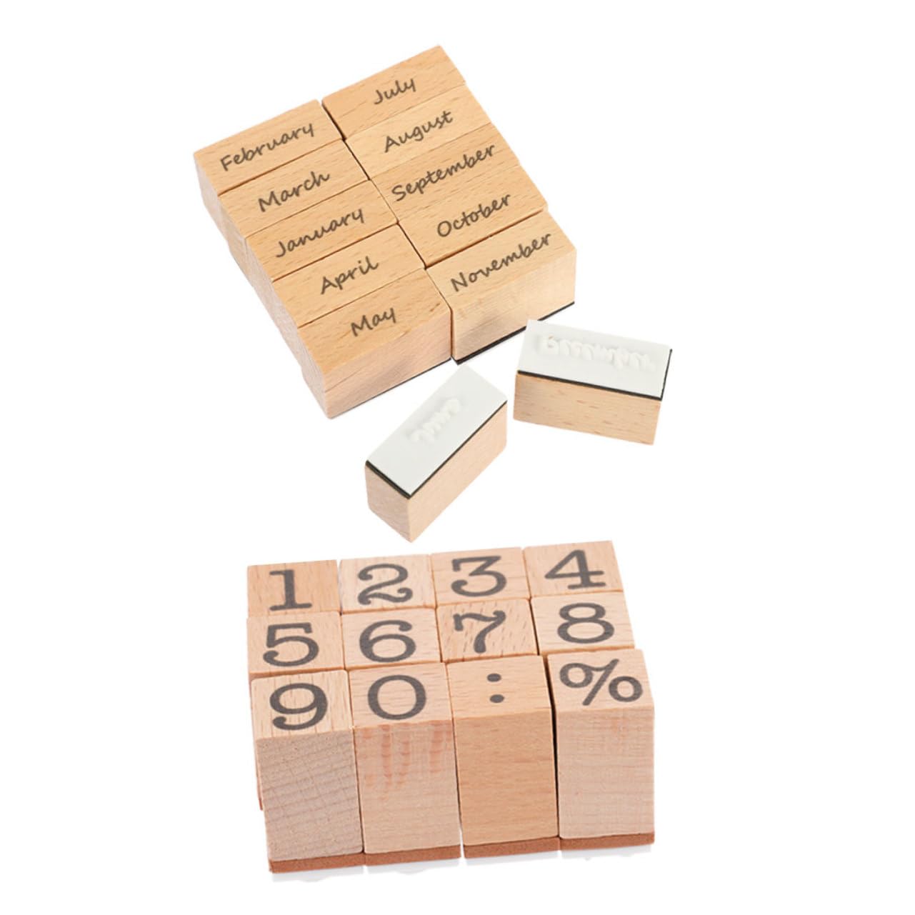 Housoutil 8 Set Timbri Decorativi per Timbri Mensili per Scrapbooking Creazioni Artigianali Stampo per Giorni Del Mese per Etichette Biglietti Mano