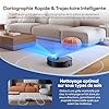 Ultenic Robot Aspirateur Lavage | 8000Pa Puissant Poils d'animaux | Navigation LiDAR | Cartographie 5 Cartes | 180min Autonomie | Silencieux 55dB | HEPA H13 | Alexa/Google