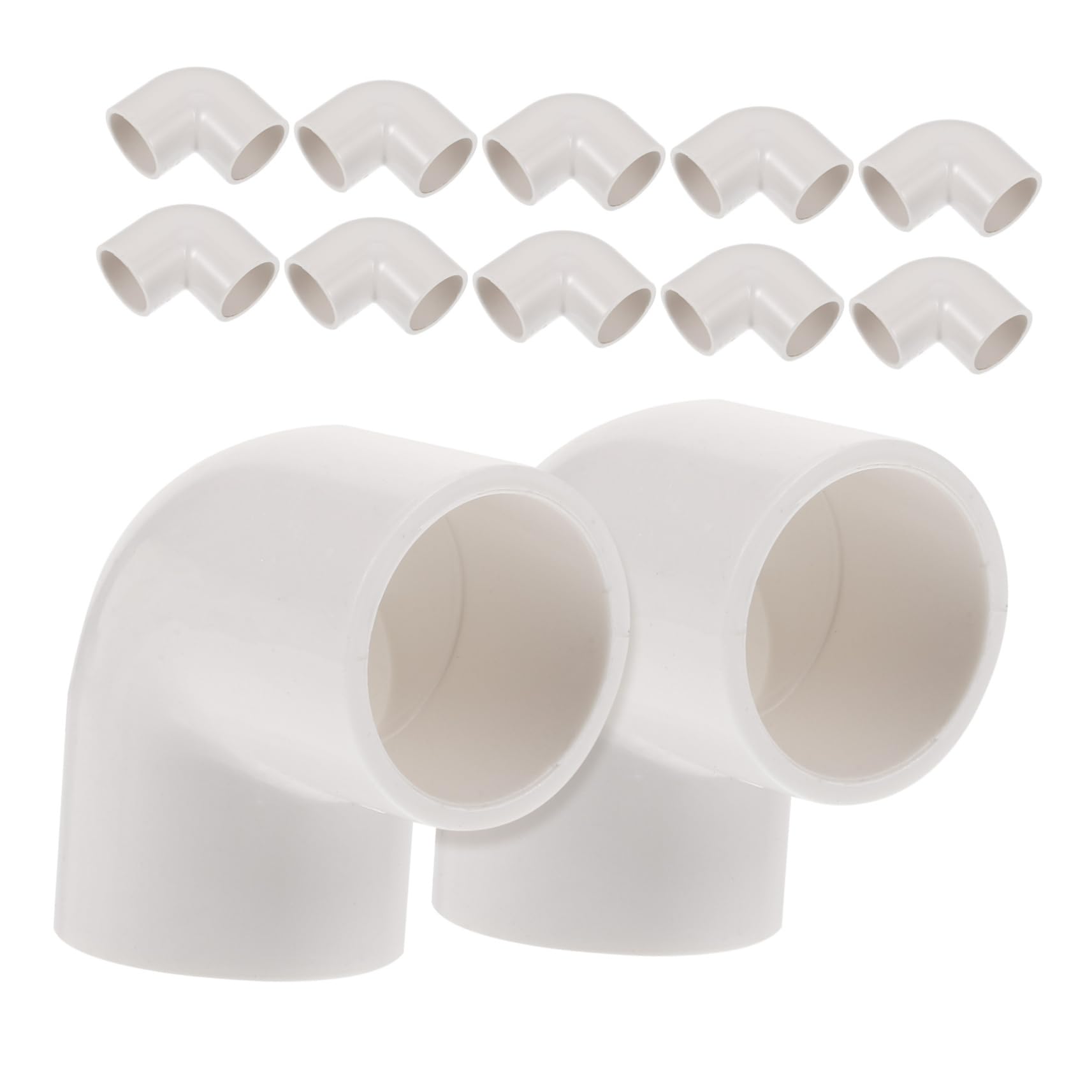 INOOMP 3 Set Raccordi A Gomito Connettore Per Tubo Dell'acqua Raccordi Per Tubi in Pvc Connettore Del Tubo Connettori Di Giunzione Connettori Per Tubi in Pvc Plastica Bianca 20 Pezzi*3